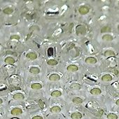 Бисер круглый 8/0 #0021 Внутреннее серебрение, хрусталь