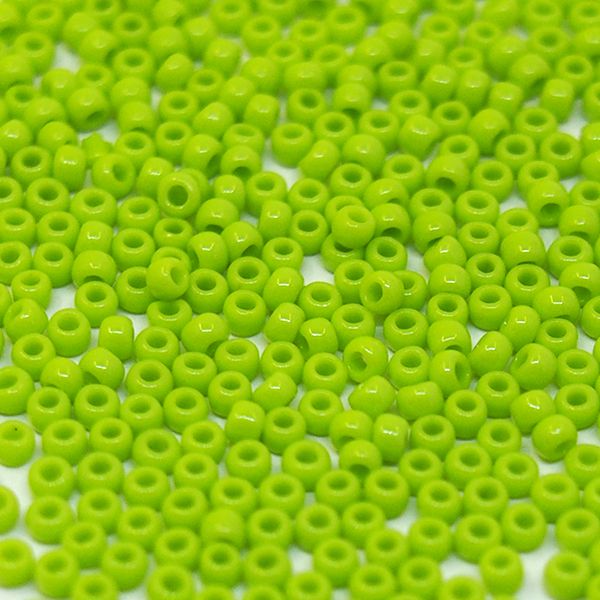 Бисер круглый 11/0 #0044 Непрозрачный, зеленое яблоко