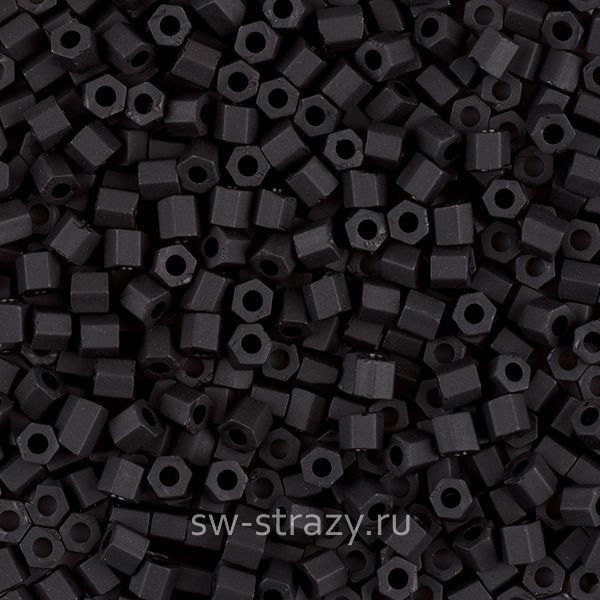 Шестиугольный 11/0 #0049F Черный матовый