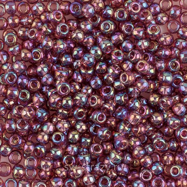 Бисер круглый 11/0 #0166B Прозрачный радужный аметист
