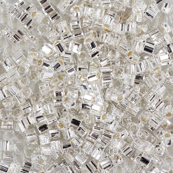 Бисер Cube 1,5 mm #0021 серебристый