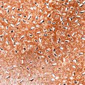 Бисер круглый 15/0 #0031 Внутреннее серебрение, бледно-розовый