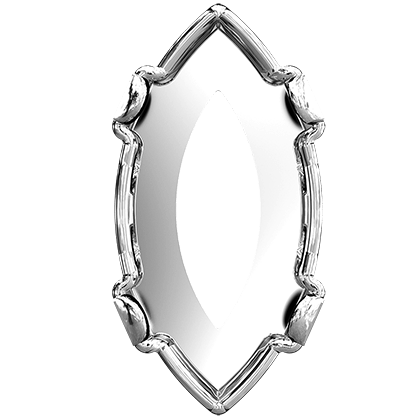 4228/S 6x3 mm 3PH20H Rhodium Plating