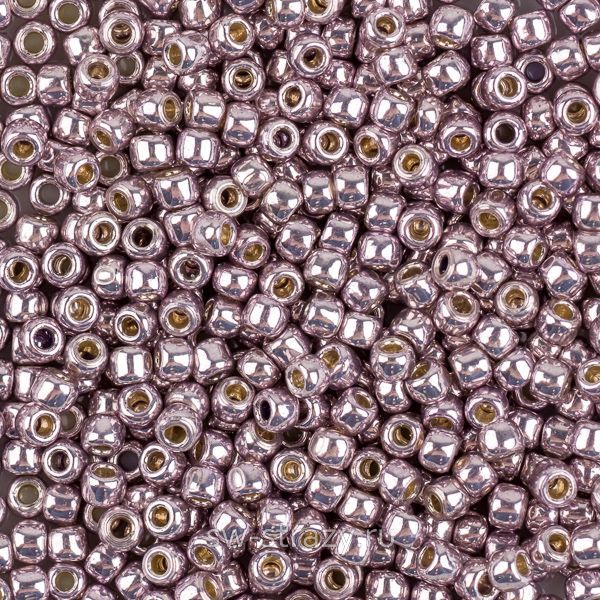 Бисер круглый 11/0 #0554PF Permanent Finish Гальванизированный лиловый
