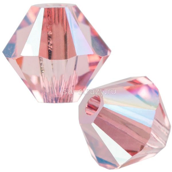 Бусины 5328 4 mm Light Rose Shimmer