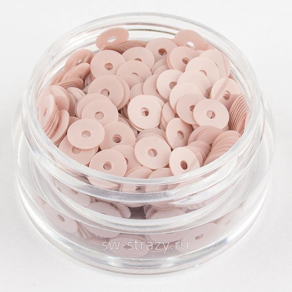 Пайетки 4 mm плоские (3394) Rosa Antico OP 3 гр